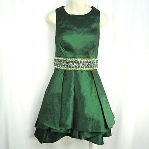 Mac Duggal Beaded Above Knee Dress A-Line Cocktail